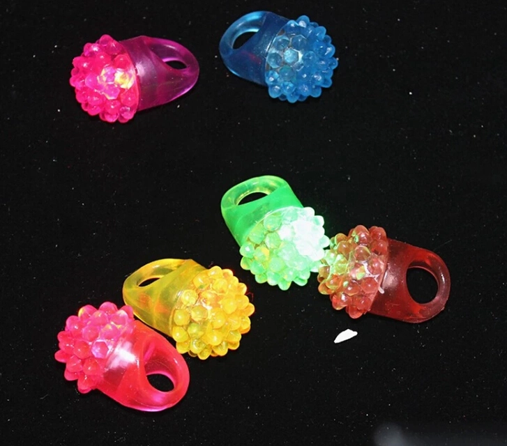 Promotion Finger Decoration Ring LED Finger Light Blinking Finger Party Jelly Ring Lights