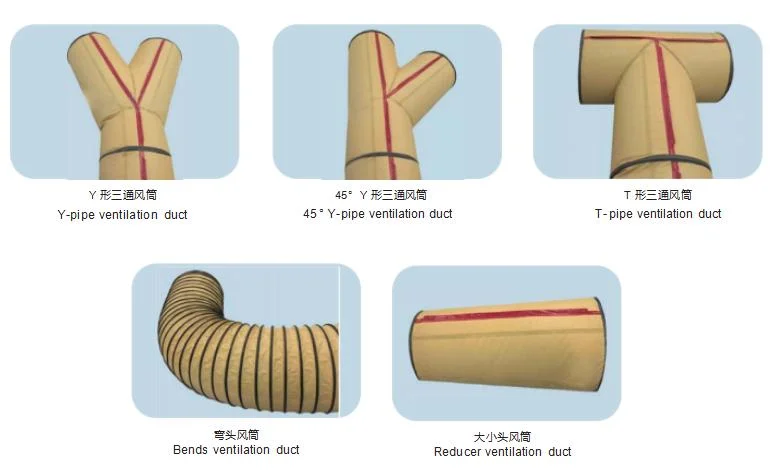 Special-Shaped Air Duct, Non-Standard Diameter Ventilation Duct, Tee Hose