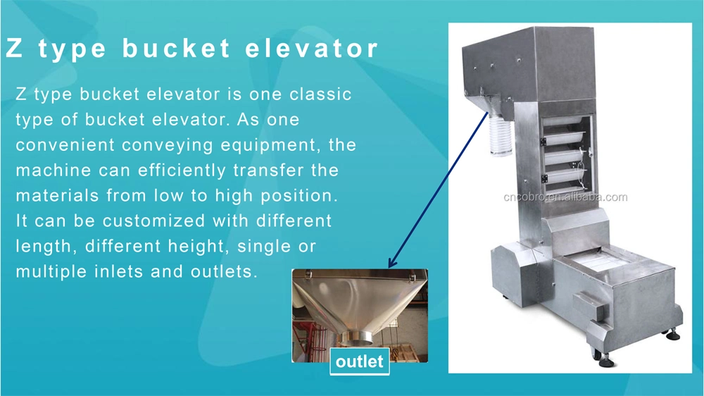 Heavy Duty Material Handling Conveyors Machine Z Type Bucket Elevator