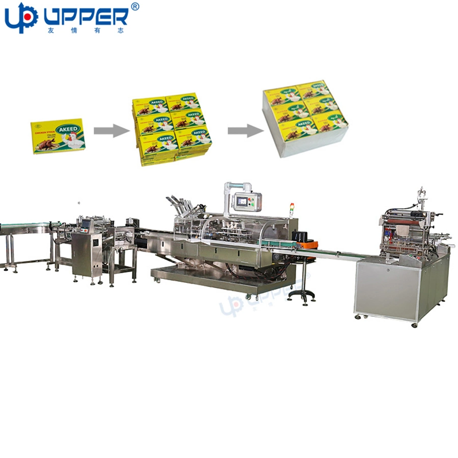 Coffee Tea Milk Tea Automatic Biscuit Cookie Bread Bag Machine Connected to Box Packaging Machinery Powder Counting Collection Secondary Packing Machine Line