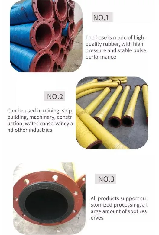 Low Pressure Large Diamter DN600 Water Suction Discharge Marine Floating Dredging Rubber Hose for Dredger