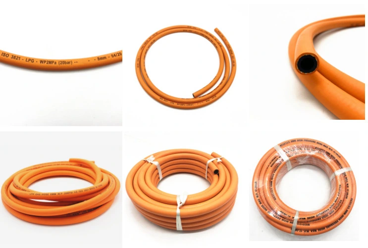 Orange Oil Resistant NBR Material LPG Gas Hose with 3/16&prime;&prime;