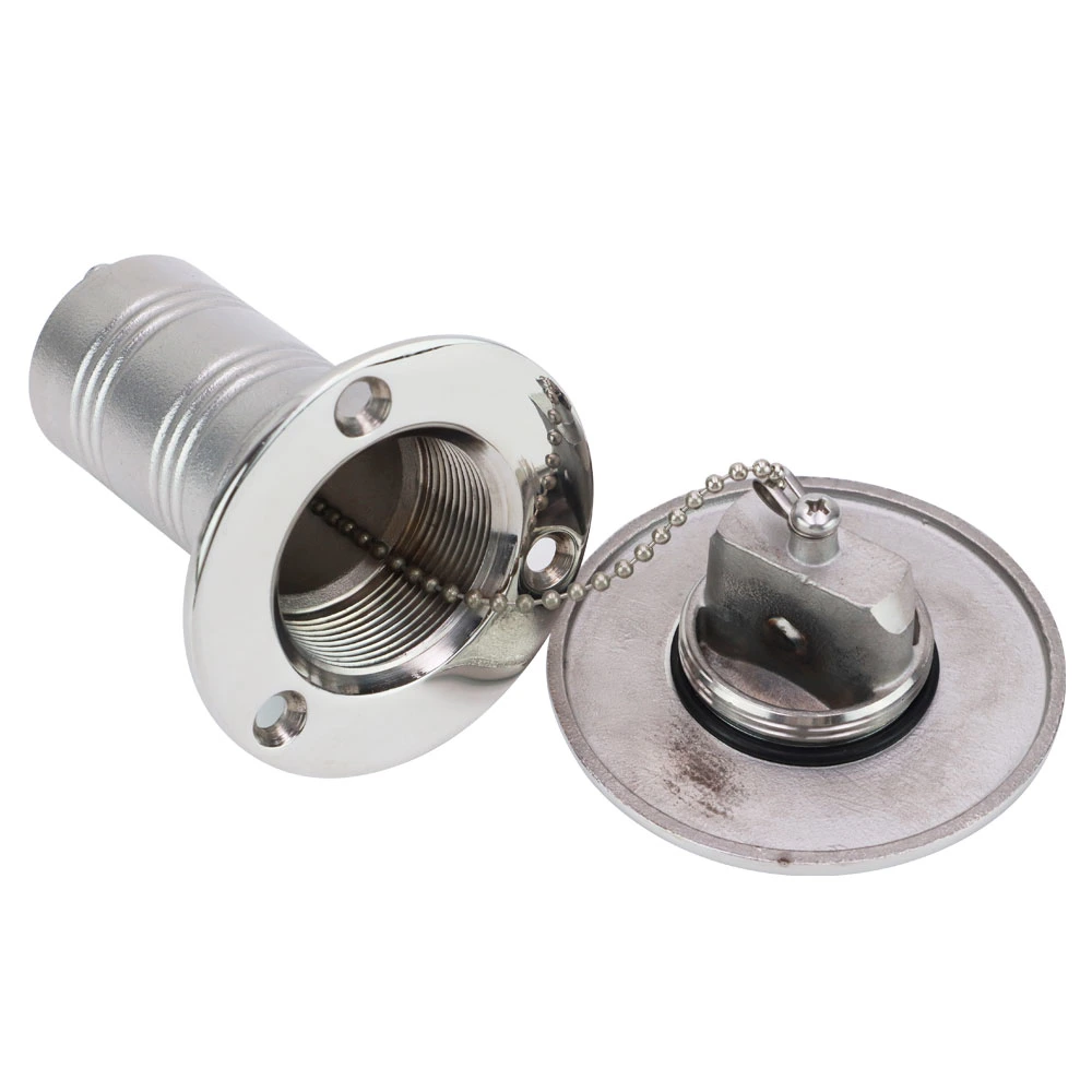 1-1/2&quot; (38mm) Marine Filler Neck Stainless Steel 316 Marine Boat Fuel/Gas/Water/Deo Deck Fill/Filler Keyless Cap Neck