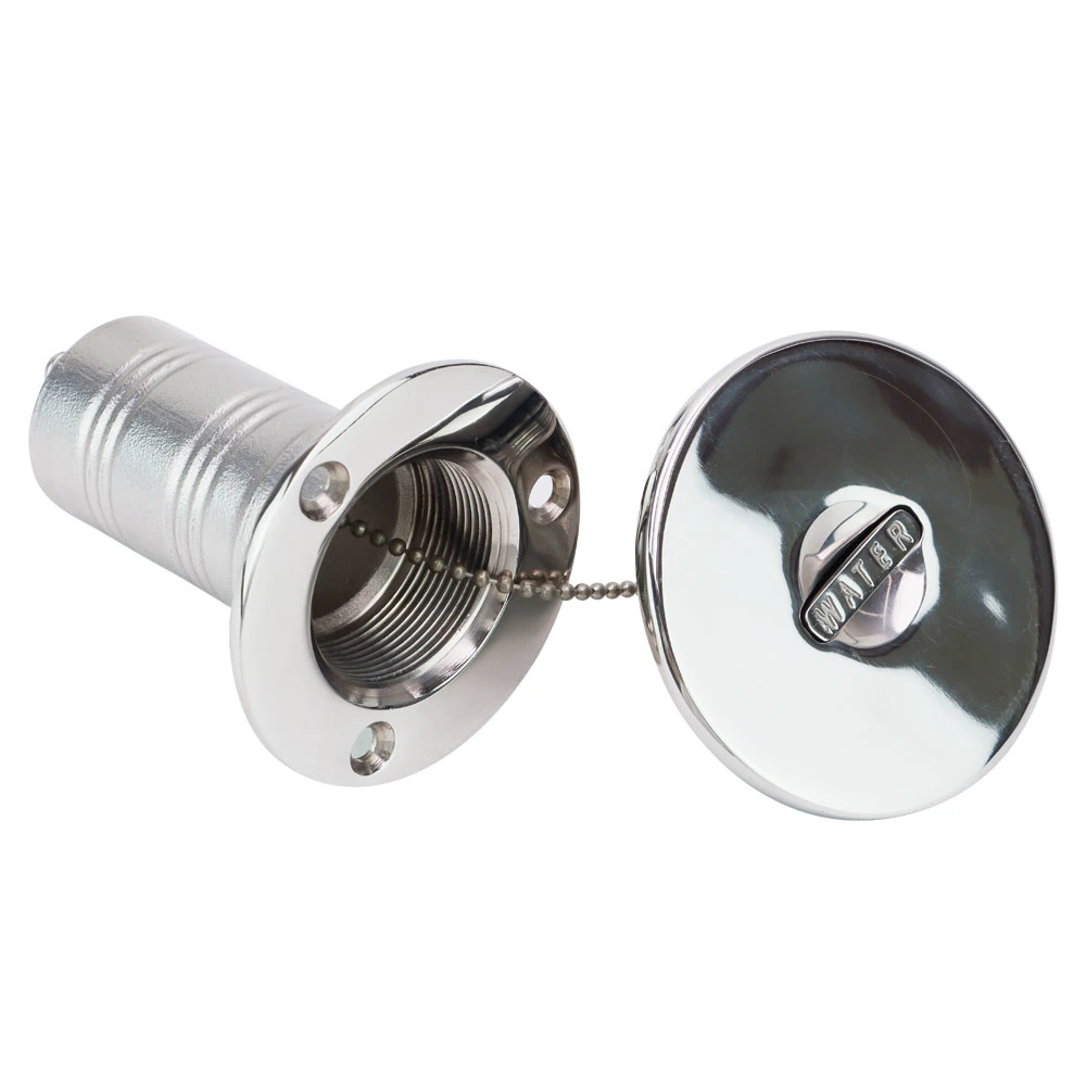 1-1/2&quot; (38mm) Marine Filler Neck Stainless Steel 316 Marine Boat Fuel/Gas/Water/Deo Deck Fill/Filler Keyless Cap Neck