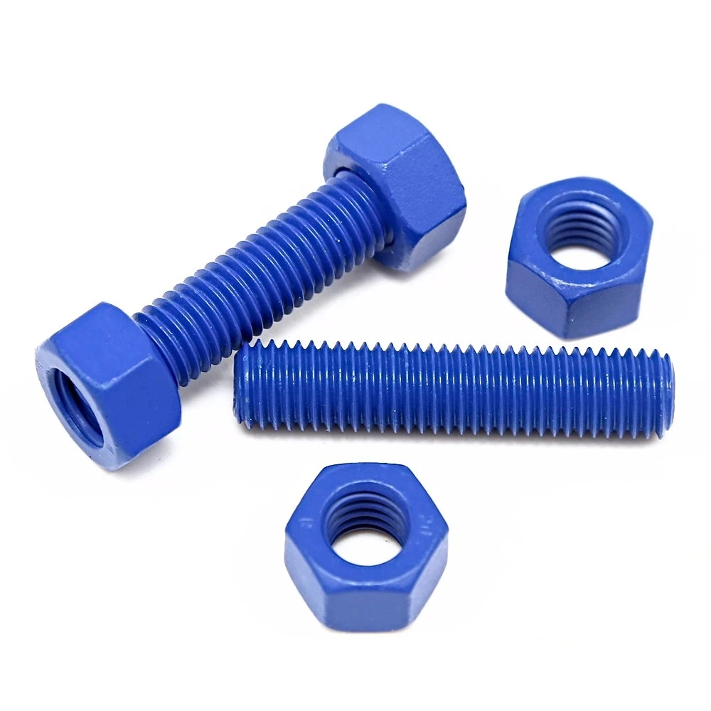 PTFE Coated Threaded Rod PTFE Stud Bolt and Nut