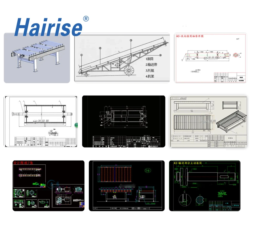 Hairise Turning Curved Heavy Duty Stainless Steel Roller Table Conveyor