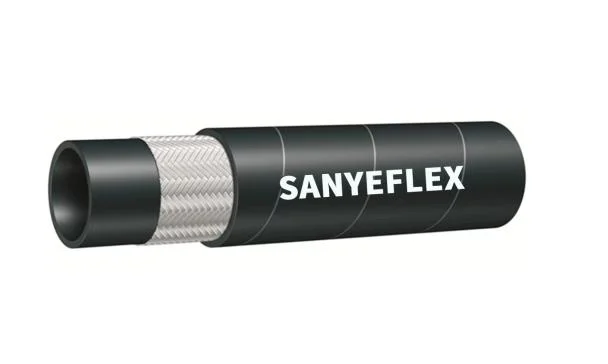 Hot Sale Fiber Braided Hydraulic Hoses with High Quality and Factory Price Sanyeflex Hose Supply for Heavy Industry Mining Machine Marine System PTFE Hoses