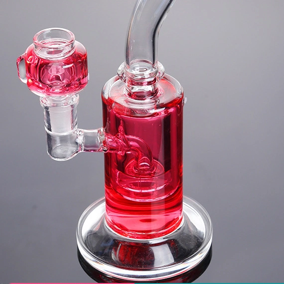 Wholesale Oil Filled Glass Smoking Set Red High Borosilicate Glass Smoking Water Pipe