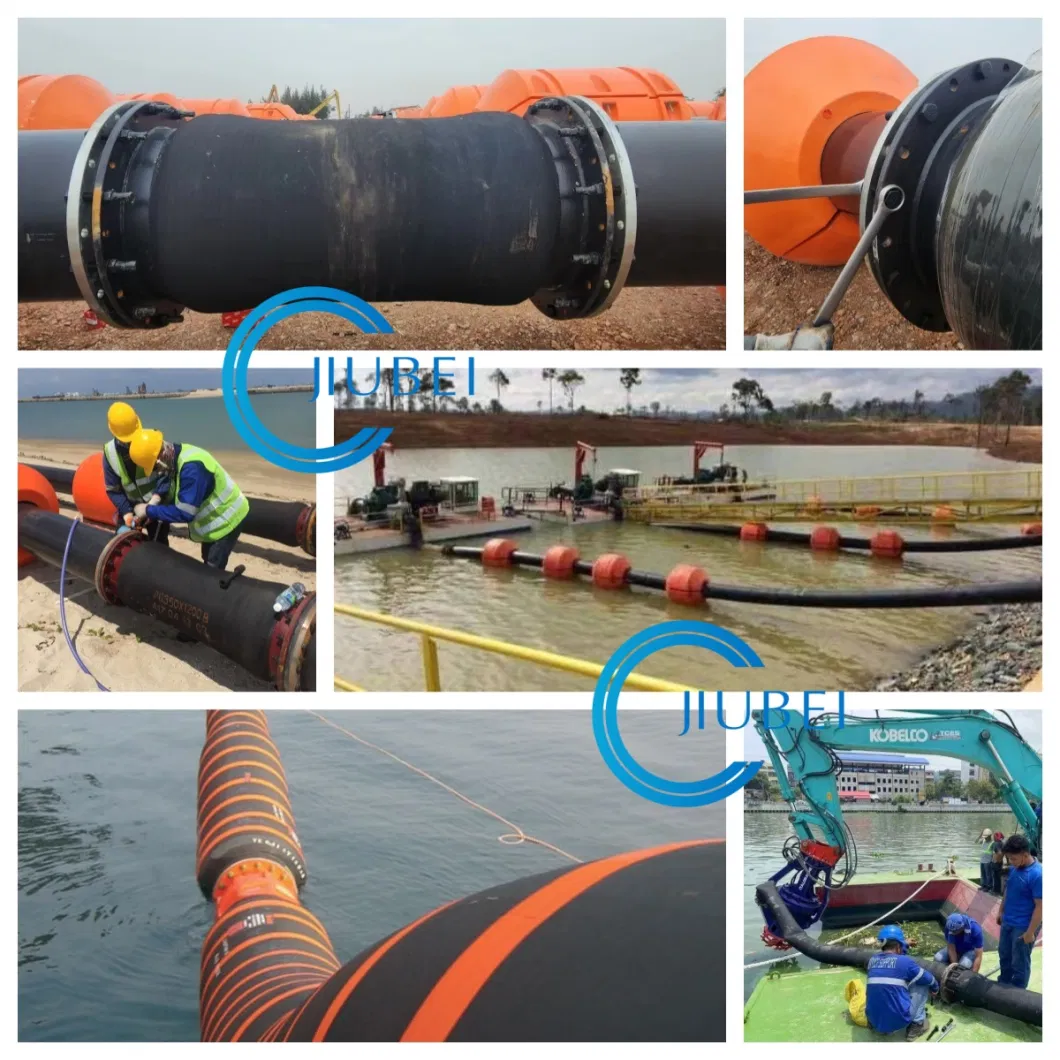 24inch High Quality Product Wear Resistance Flexible Large Diameter Water Suction and Discharge Rubber Hose with Flange DN650