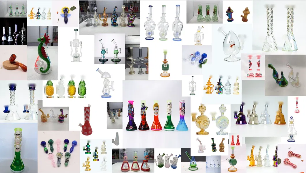 Wholesale High Quality 7 Inches Red Building Blocks Love 3D Hand Made DAB Oil Rigs Heady Glass Smoking Water Pipe Hookah Pipes