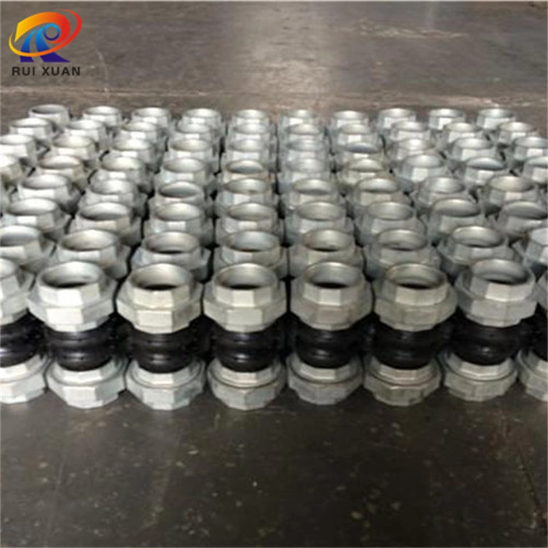 Vulcanized EPDM Pipeline Compensator Threaded Ends Union Type Flexible Rubber Expansion Joints