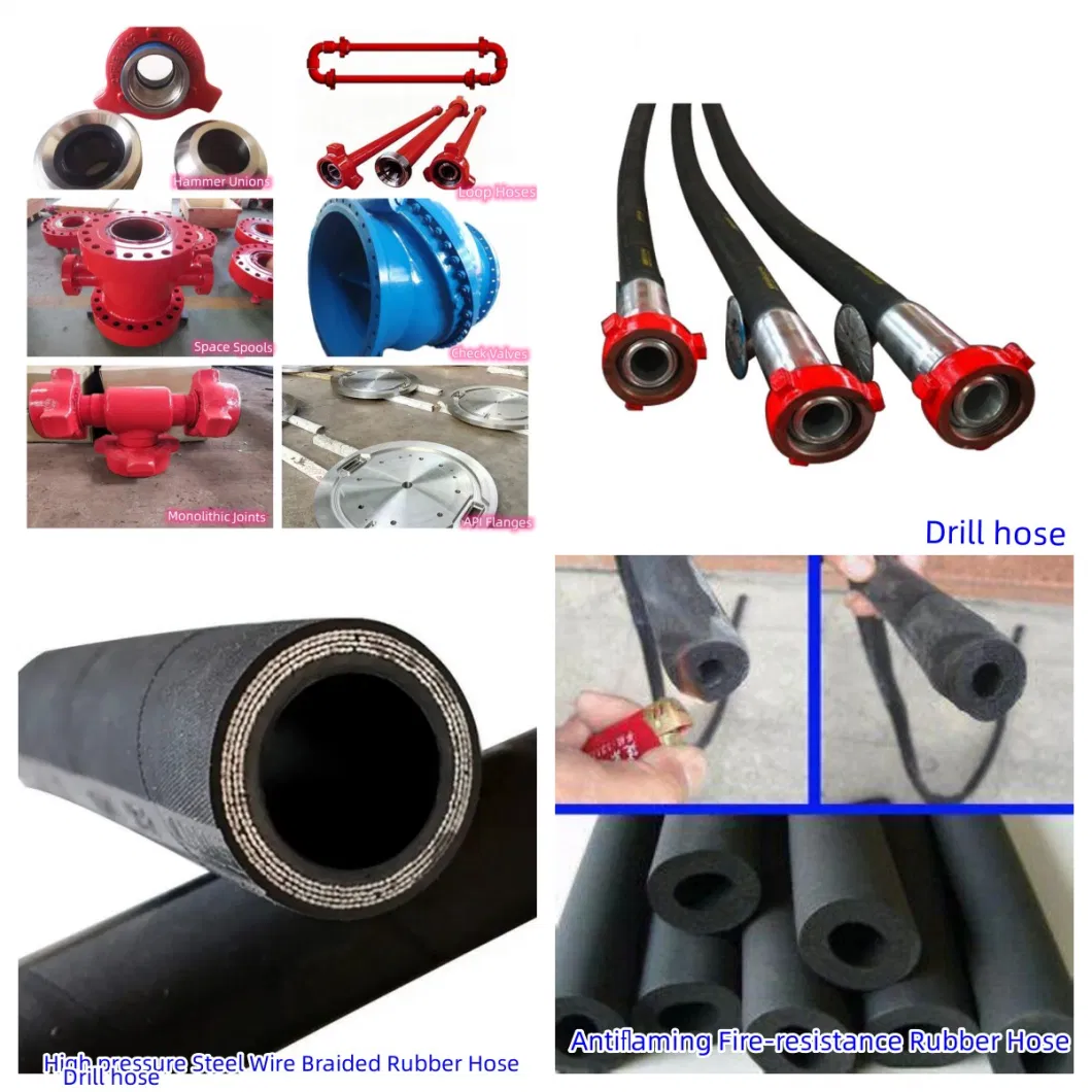 High Pressure API 7K Vibration Oil Field Kelly Hose Mud Pump Rotary Drilling Hose