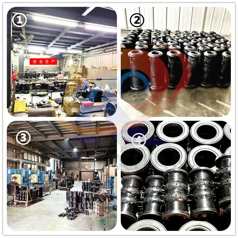 Vulcanized EPDM Pipeline Compensator Threaded Ends Union Type Flexible Rubber Expansion Joints