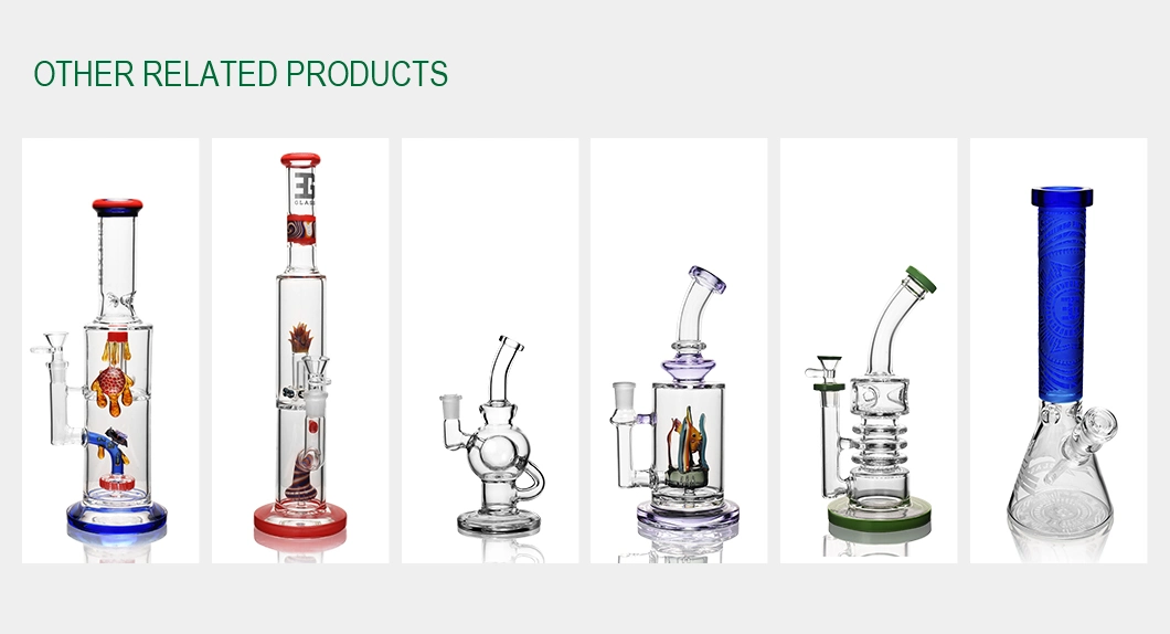 Esigo Popular Fast Delivery Assorted Colors Tobacco Dry Herb Shisha Hookah Oil DAB Rig Smoking Glass Water Pipe with 14mm 18mm Clear Bowl