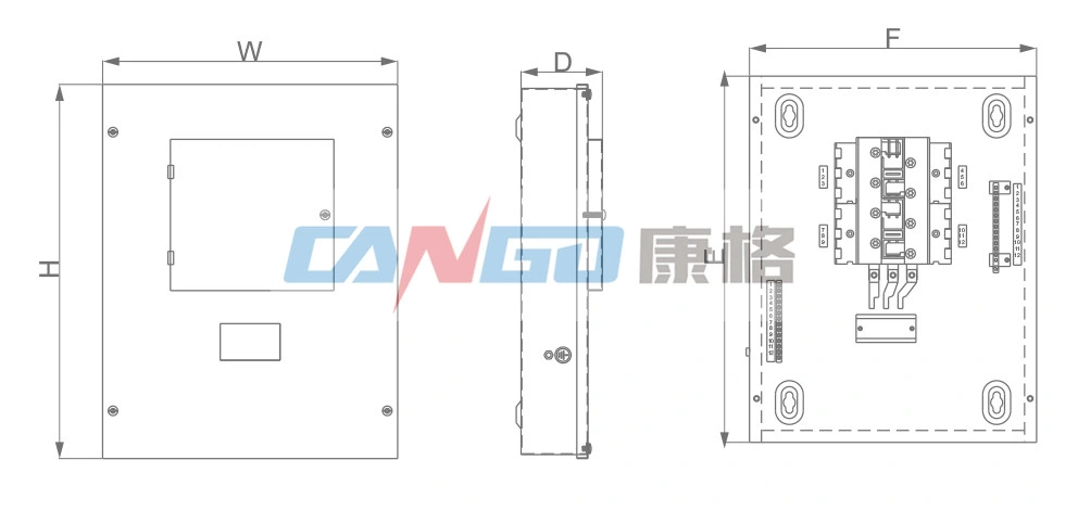 Three Phase Surface Mounted Plug-in Type 4-12way Distribution Board