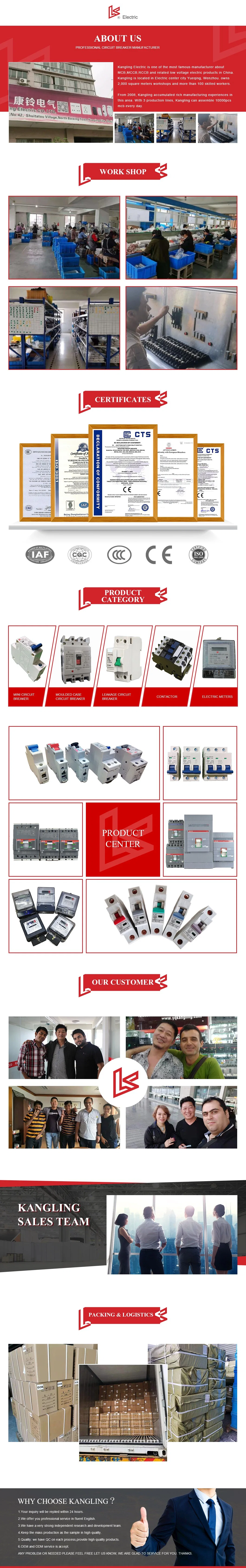 4.5ka Low Voltage MCB Mini Circuit Breaker 1-4p 220V Automatic 63A