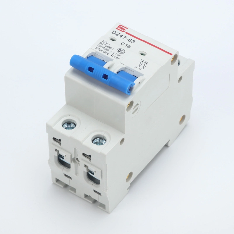 MCB Dz47-63 4.5ka 2 Pole 10~25A Small Mini Circuit Breaker