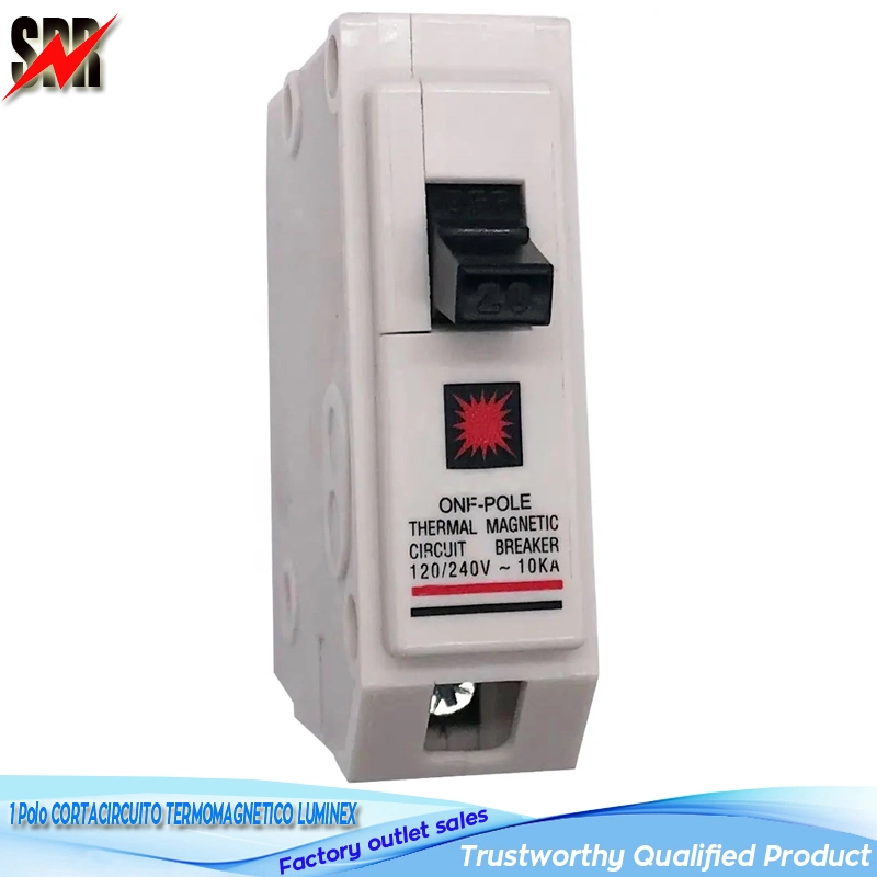 Single Pole Thermal Magnetic Mini Circuit Breaker Luminex Plug-in Type MCB