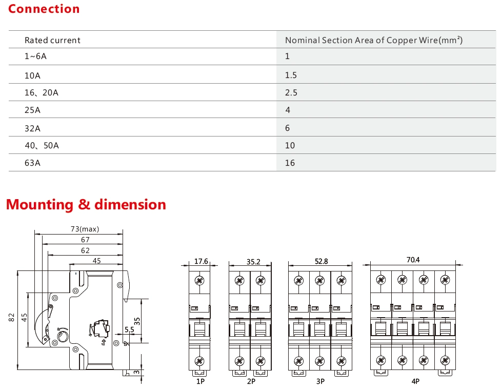 Geya Manufacturer Best Price Gym8 1p DIN Rail Modula MCB Mini Circuit Breaker