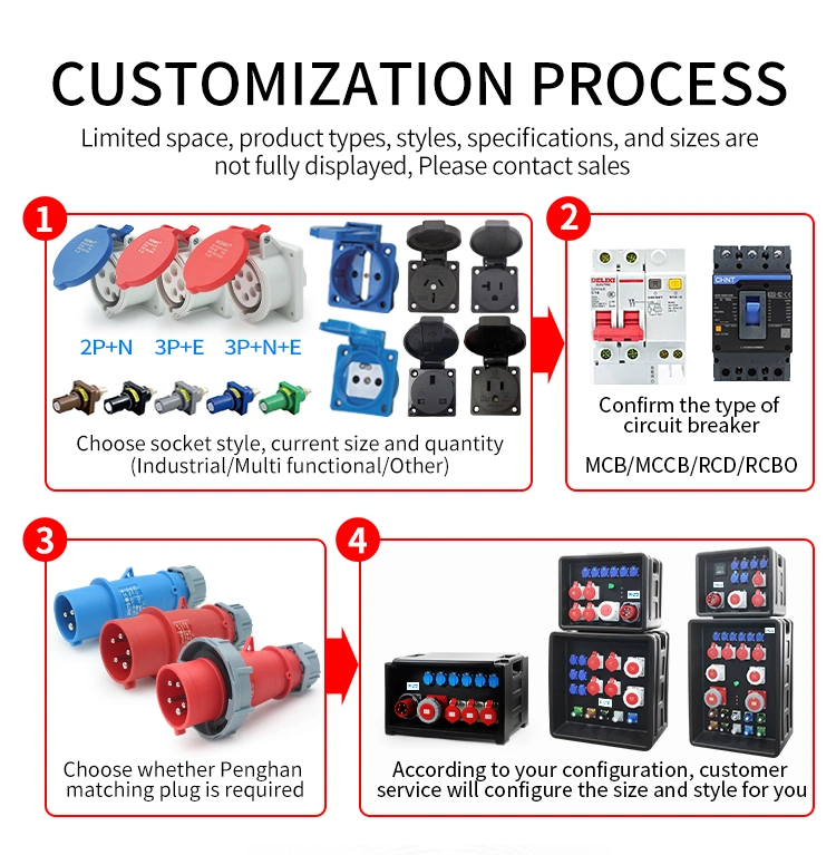 Phltd Waterproof 380V Lighting Power Distro Box Equipment 3 Phase Cee Power Supply Electrical Box Stage Power Distribution Box