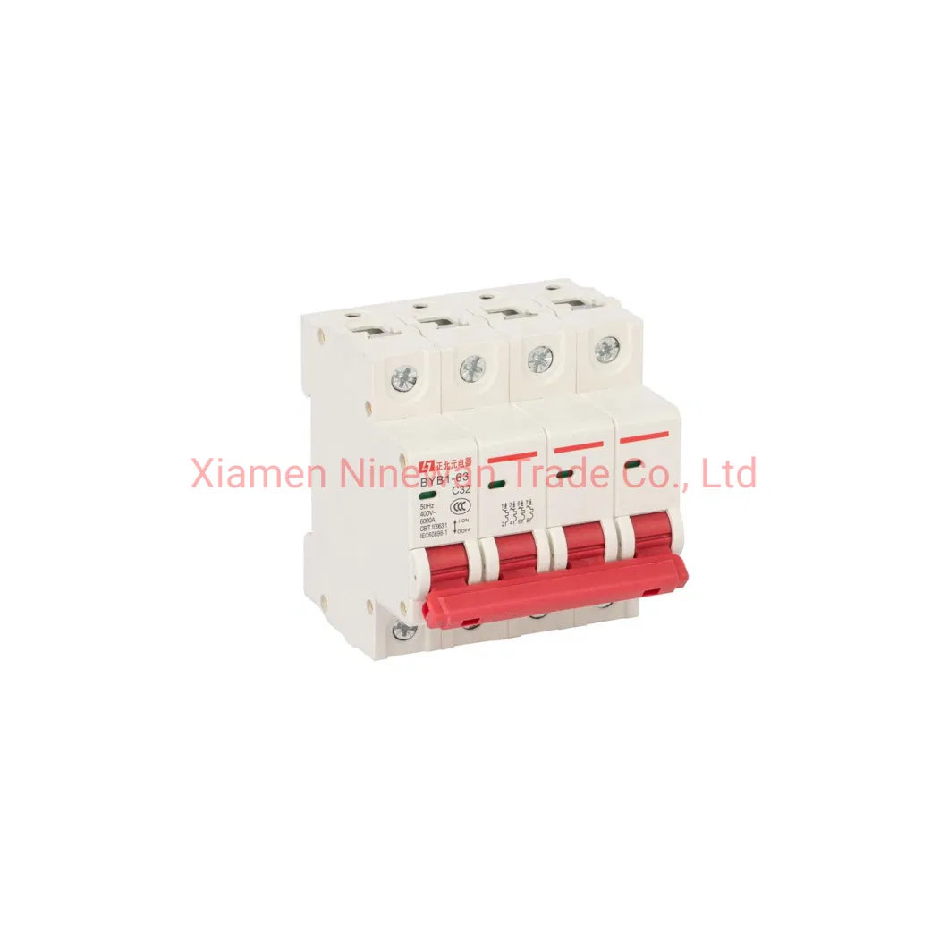 Byb1-63 1-4p C32 50Hz MCB Mini Circuit Breaker