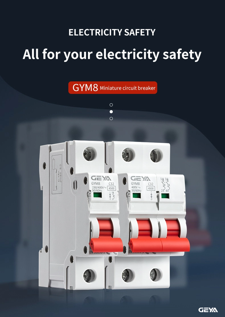 Geya Solar PV System Single Useful Phase DC MCB Plug in Type Breaker 20A Board 100A