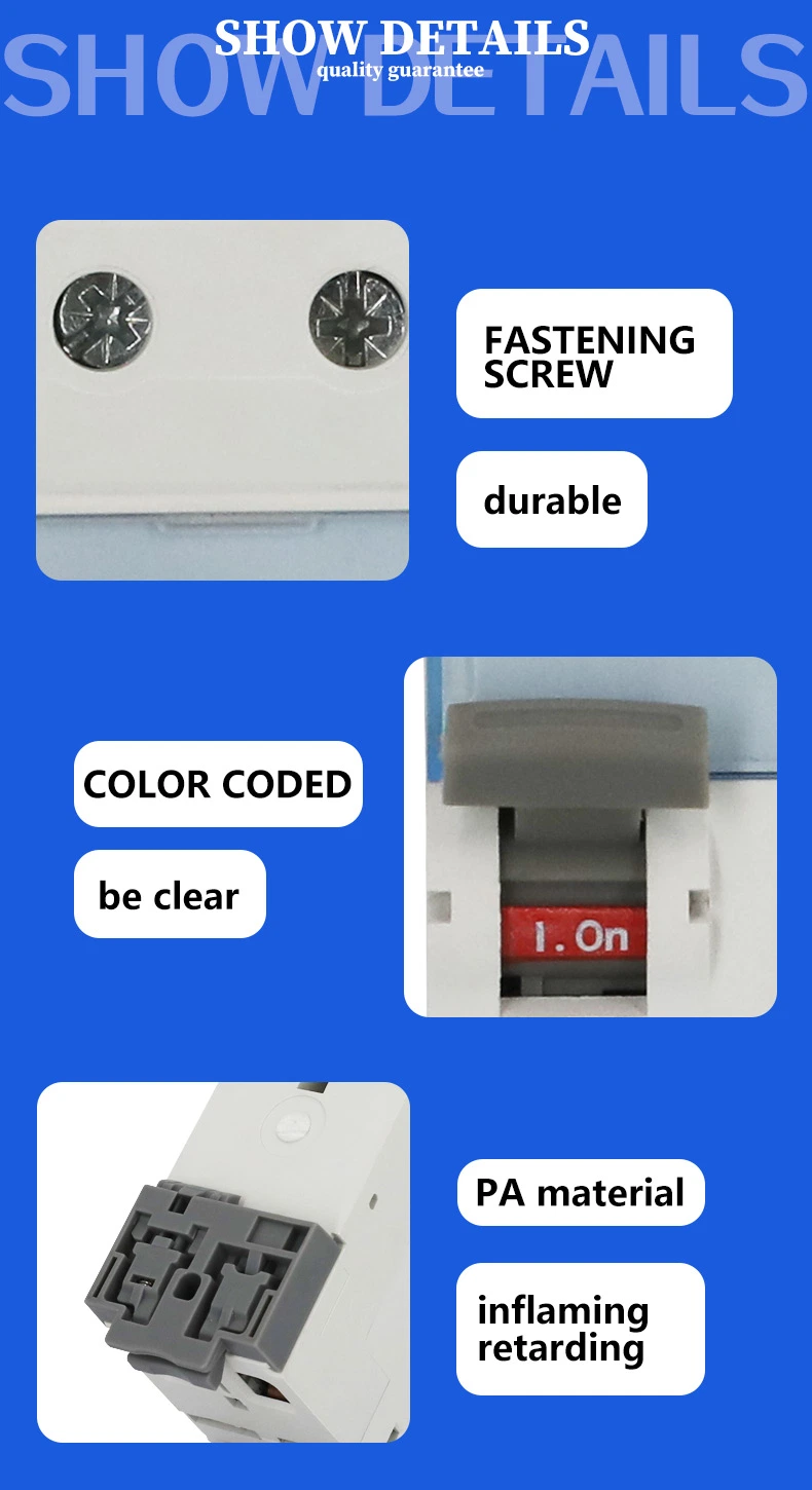 Dx3 AC Residual Breakers ELCB Circuit Breakers RCCB 40A63A 2p4p 30mA 300mA Earth Leakage