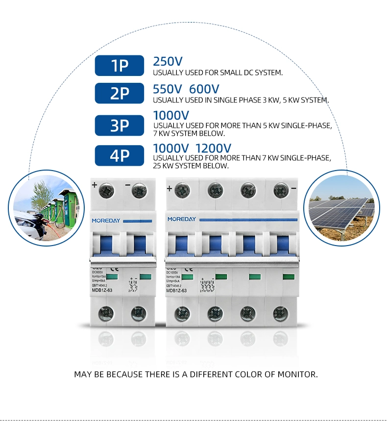 Mdb1z-63 Series 1p 6A-63A DC MCB Switch Miniature Mini Circuit Breaker with CE CB