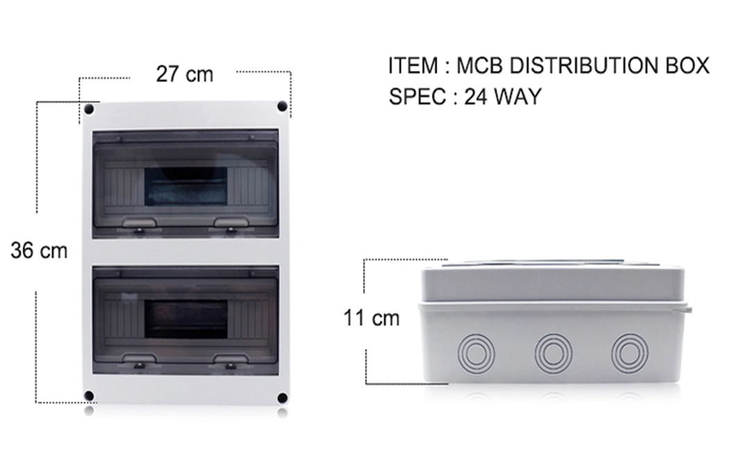 High Quality Waterproof IP65 Wall Mount MCB 24 Way Distribution Box