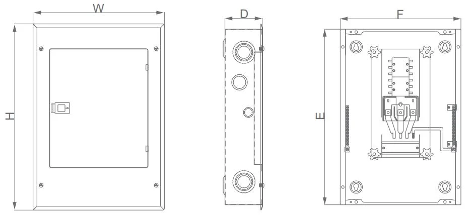 New Customized Production of Three-Phase DIN Rail Distribution Box with Frame