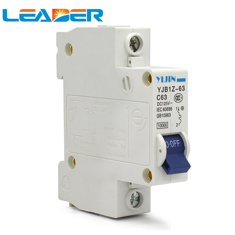 1p 16A 125A 220V DC Circuit Breaker DC MCB Mini Circuit Breaker for PV Solar System