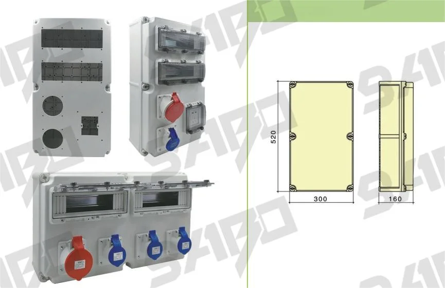 Plastic Electrical Plug Type and Industrial Application Portable Socket Distribution Box