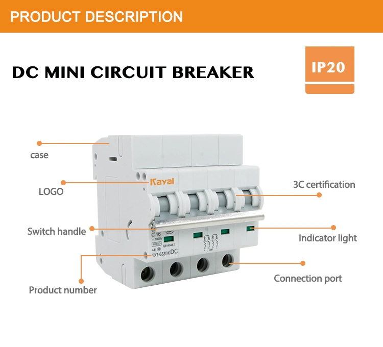 4p DC L7 Earth Leakage Circuit Breaker