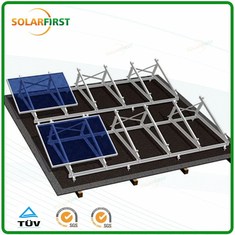 Adjustable Solar Bracket Triangle Mounting System on Flat Roof