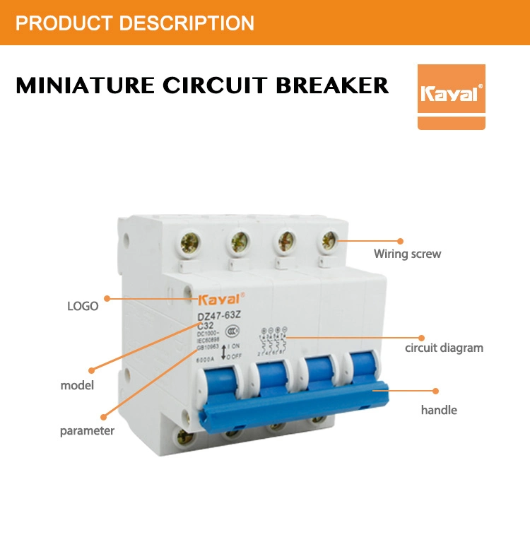 Free Sample Mini Circuit Breaker 10A 20A 200 AMP MCB