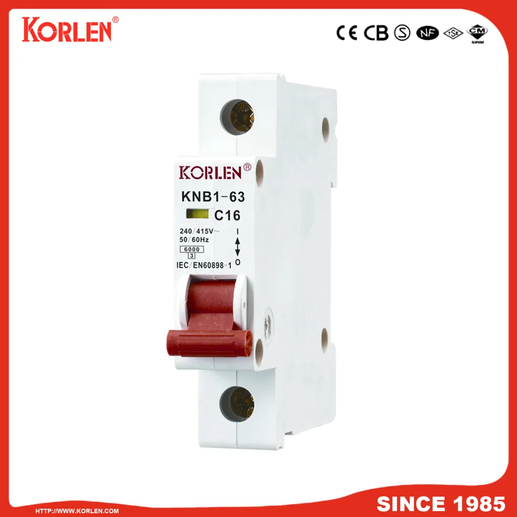 Miniature Circuit Breaker 4.5ka 32A CB CE Knb1-63 4p