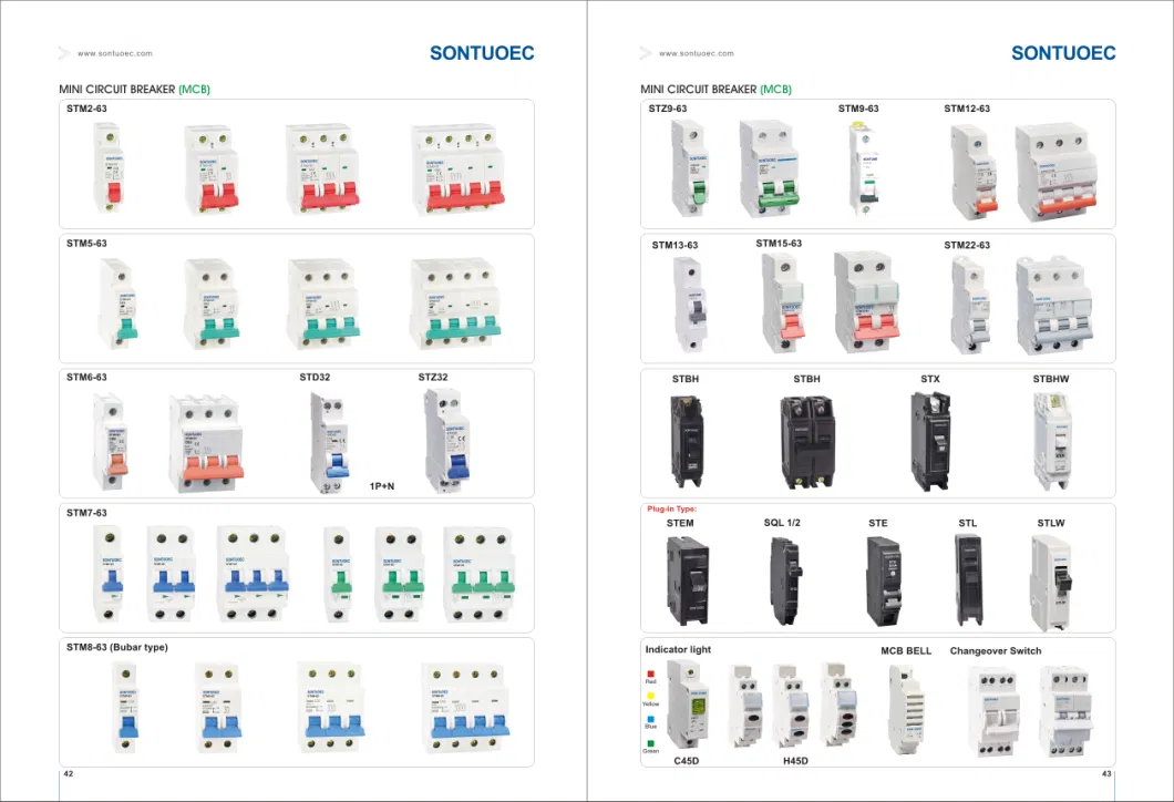 Stm1-63 4p MCB Circuit Breaker High Breaking Capacity Overload Protection