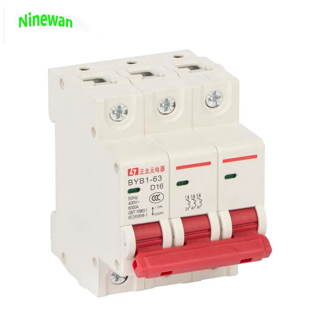 Byb-63 D16 3p 6ka Miniature Circuit Breaker MCB for Short Circuit Protection