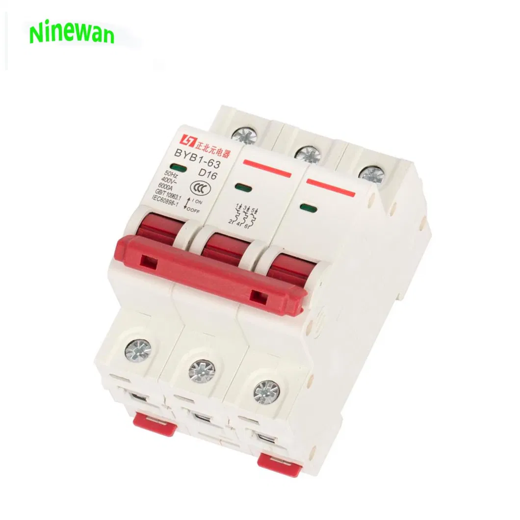 Byb-63 D16 3p 6ka Miniature Circuit Breaker MCB for Short Circuit Protection