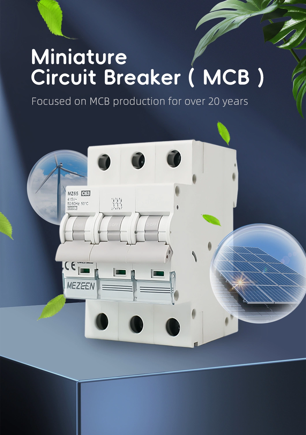 Manufacturer Professional Sale Excellent Quality C65 MCB 1A - 63A 1p 2p 3p 4p Types 380V Miniature Mini Circuit Breaker