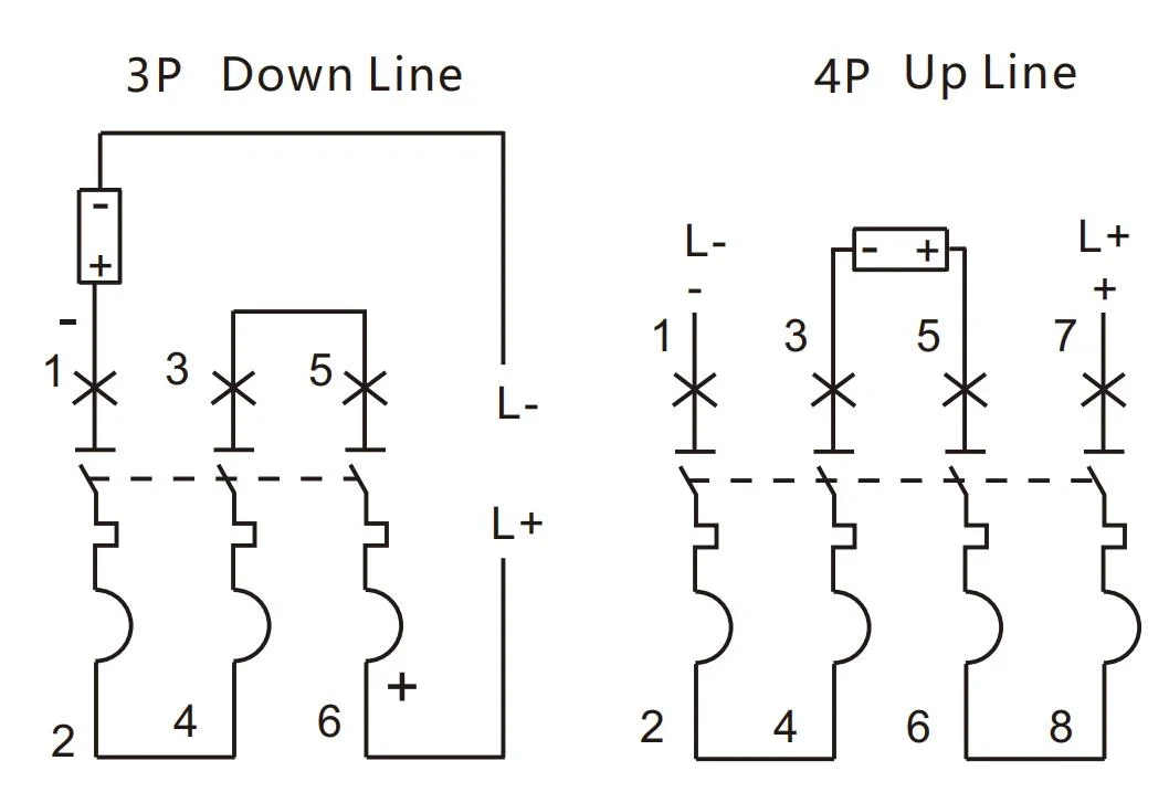 Geya DC MCB Circuit Breaker 1p 2p 3p 4p Mini Miniature 16A 25AMP 63A for Solar PV System 4.5ka DC1000V DC500V DC750V