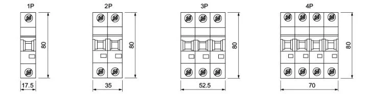 Best Quality IEC60947 Mrl7-63 1p 2p 3p 4p 10A 16A 20A Electrical Type 12V 1000V MCB Mini DC Circuit Breaker