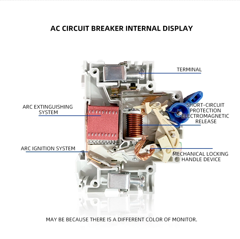 Factory Direct Sale 2p 6ka Capacity MCB 10A-63A Homeuse Miniature Circuit Breaker Safety Electrical Disjoncteur Disjuntor