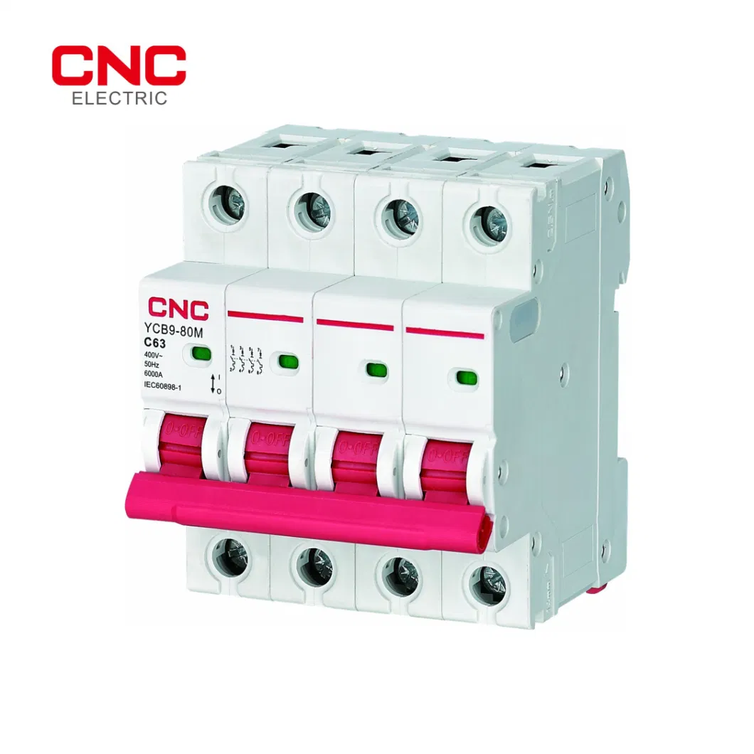 CNC MCB Miniature Circuit Breaker Mini Circuit Breaker Ycb9-80m 4.5ka; 6ka; 10ka