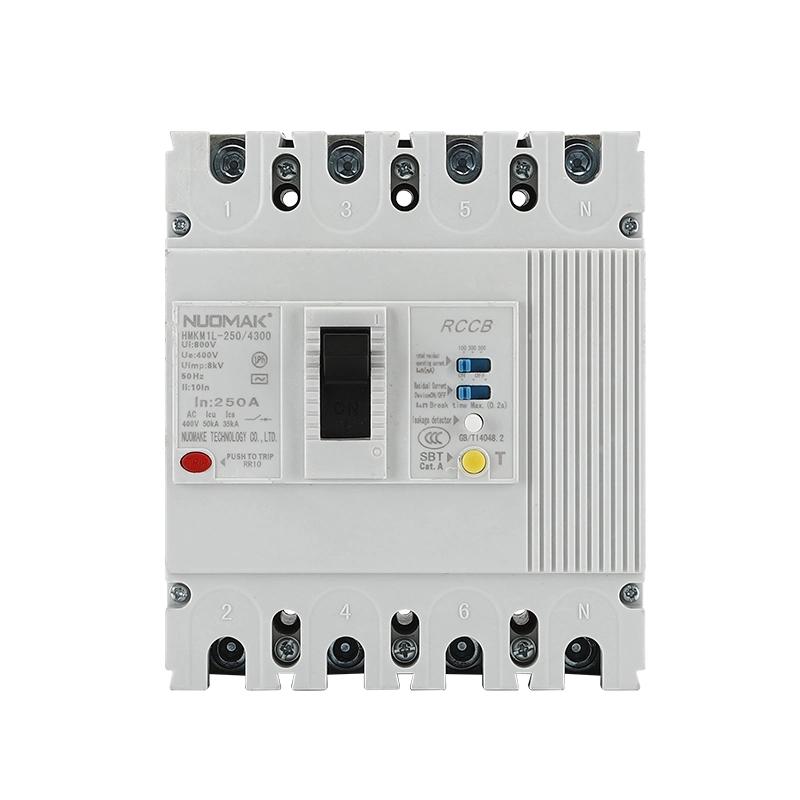 MCCB Manufacturer&prime; S Case Earth Leakage Circuit Breaker250A 3p/4p Nuomake Hmkm1l-250L/4300