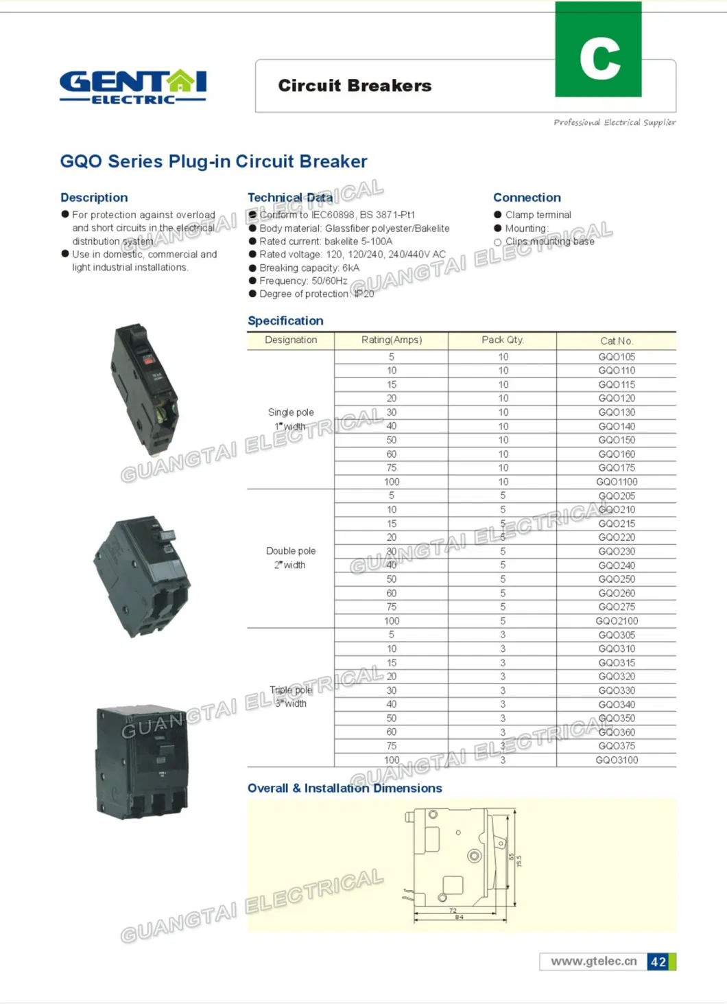 Good Qo8f Qo8s D Type Plug in Load Center