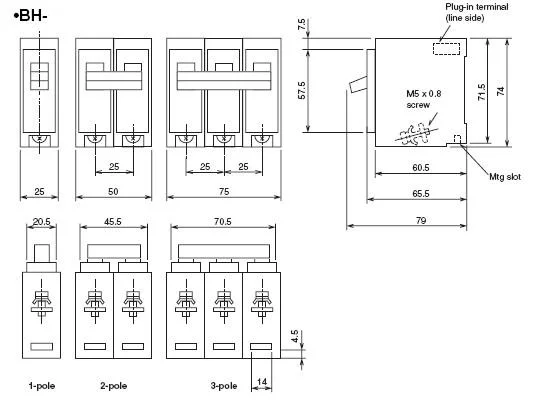 Hot Sale Bh Safety Mini Circuit Breaker MCB Price 100A