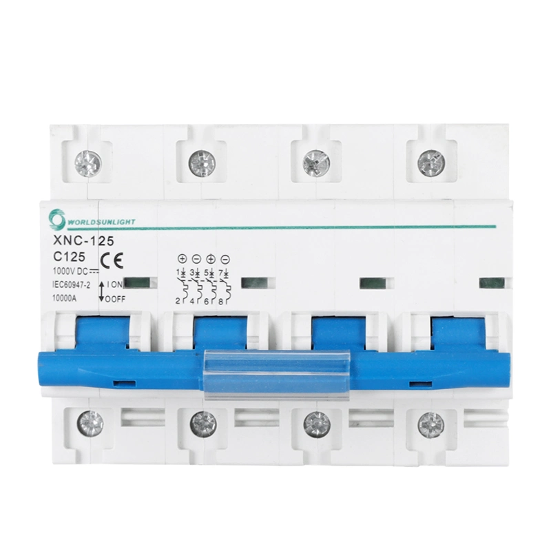 Worldsunlight Overload and Short Protection MCB 125 80A 100A 125A AC DC DIN Rail Mini Circuit Breaker Xnc-125