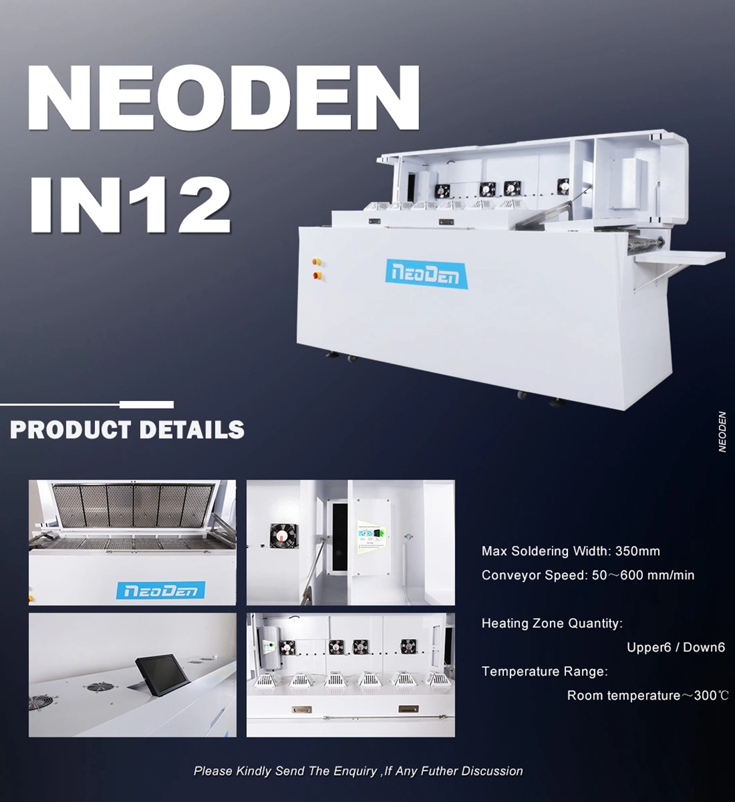 SMT Machine Assembly Line with Neoden Chip Mounter+ Screen Printer+ PCB Conveyors+ In12 Reflow Oven