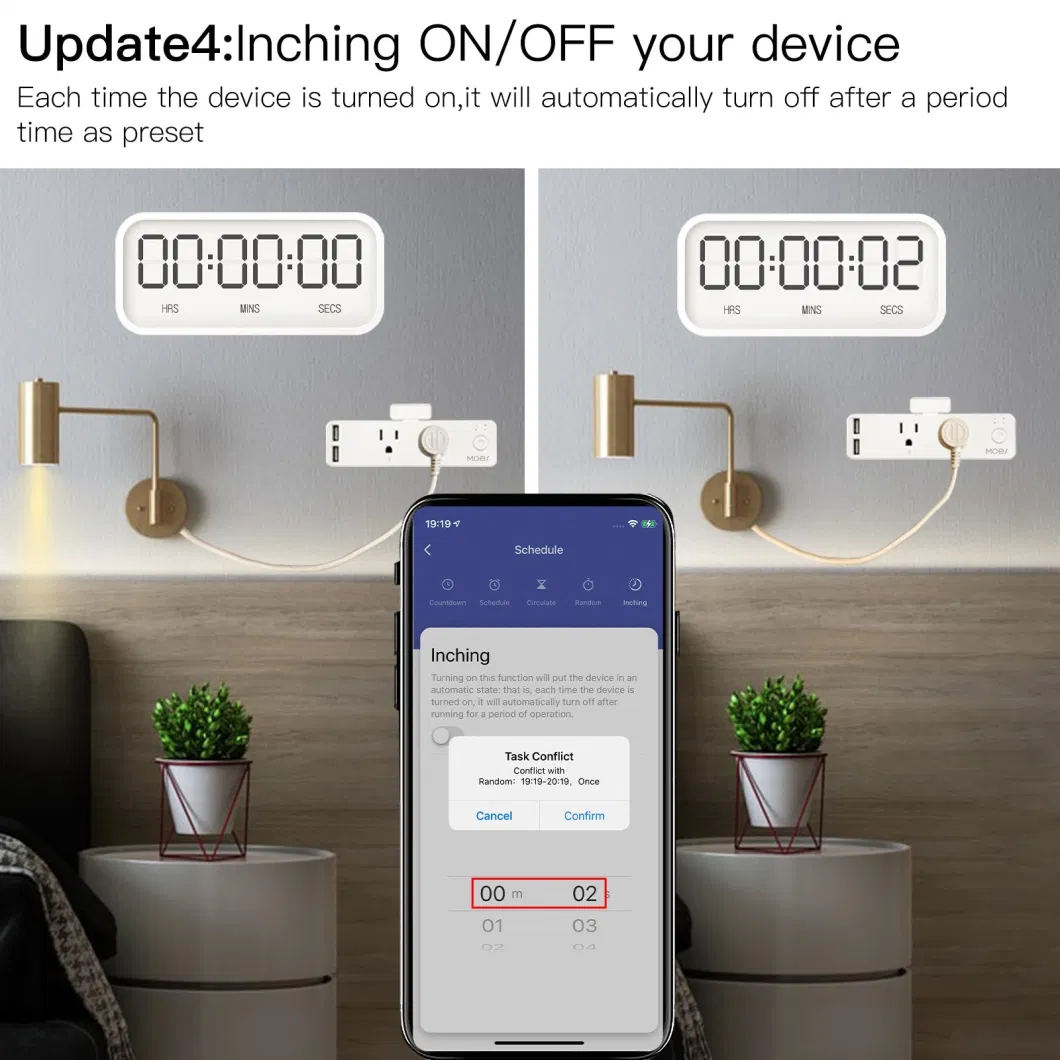 Plug Wall Socket Power Cord Power Plug Enchufe Wi-Fi Smart Plug 4mm